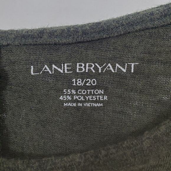 Lane Bryant gray and gold asymmetric hem dolman sleeve top 18/20 - Picture 4 of 4